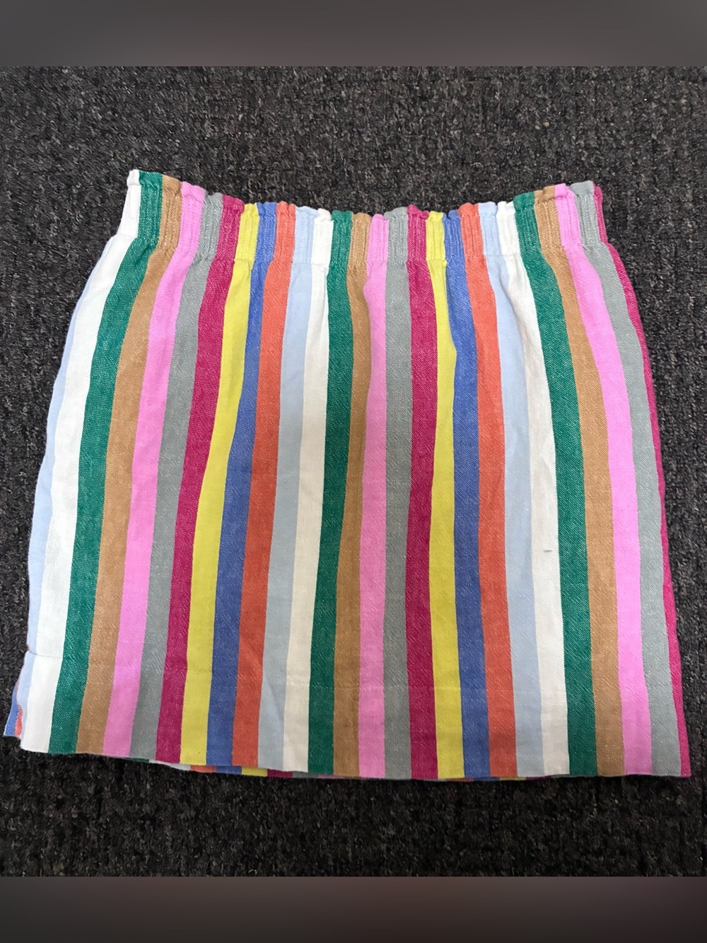 J crew women’s Multicolor Striped Elastic-Waist Women's Skirt Sz 6